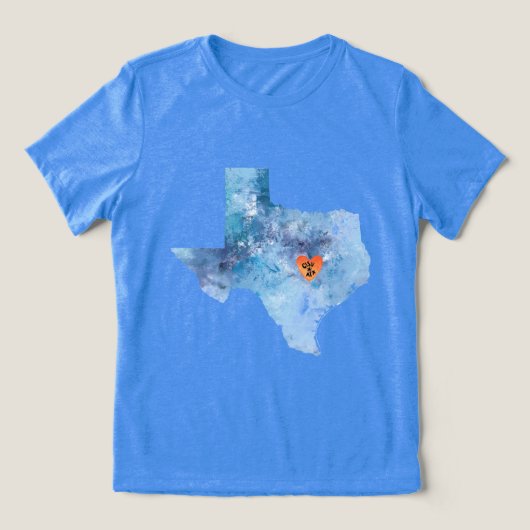 CISV Austin Hart van Texas Vrouwen T-shirt (Design voorkant)