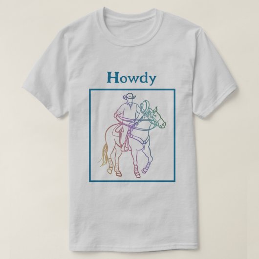 CISV Austin Howdy Cowboy Mannen T-shirt (Design voorkant)