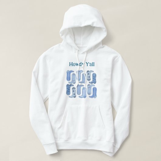 CISV Austin Howdy Y'all Mannen Pullover Hoodie (Design voorkant)