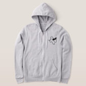 CISV Austin Mannen Zipper Hoodie met ATX Bat Motif (Laagn)