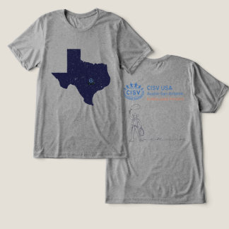 CISV Austin Texas Vredesmannen Tri-Blend Shirt