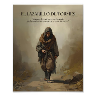 Cita de "El Lazarillo de Tormes" Foto Afdruk