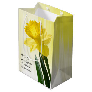 Citaat: "Als ik een daffodil zie.." Vloeiende ha Medium Cadeauzakje