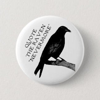 Citaat de Raven Ronde Button 5,7 Cm