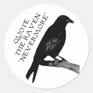 Citaat de Raven Ronde Sticker