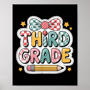 Citaat Derde Klas Coquette Strik Terug Naar School Poster
