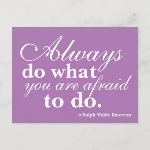 Citaat - Doe wat je het meest Paars en wit voelt Briefkaart