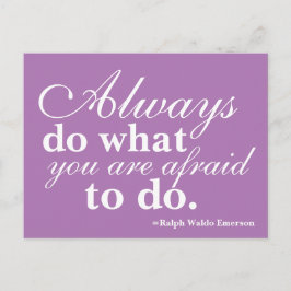 Citaat - Doe wat je het meest Paars en wit voelt Briefkaart