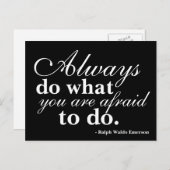 Citaat - doe wat u het meest vreest - post Kaart (Voorkant / Achterkant)
