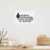 Citaat ecologie/technologie poster (Keuken)