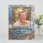 Citaat Foto Blue Green Labradorite Funeral Programma (Staand voorkant)