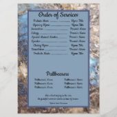 Citaat Foto Blue Green Labradorite Funeral Programma (Achterkant)