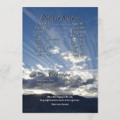 Citaat Foto Sunset met Cloud Lines Funeral Programma (Achterkant)