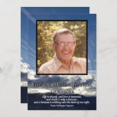 Citaat Foto Sunset met Cloud Lines Funeral Programma (Voorkant / Achterkant)