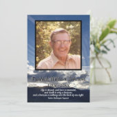 Citaat Foto Sunset met Cloud Lines Funeral Programma (Staand voorkant)