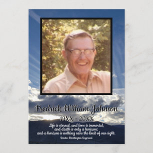 Citaat Foto Sunset met Cloud Lines Funeral Programma