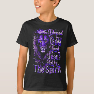 Citaat Gezegend door God Geliefd door Jezus Geleid T-shirt