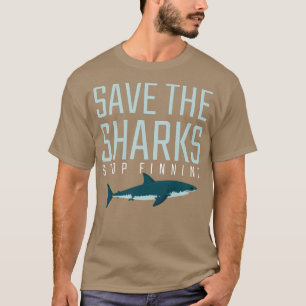 Citaat Grafisch Cadeau Red haaien stop vinnen Haai T-shirt