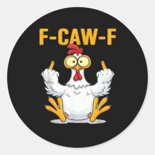 Citaat Haan Meme Klassieker Ronde Sticker
