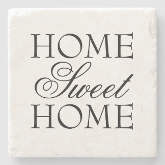 Citaat Home Sweet Home zwart-wit Stenen Onderzetter