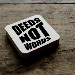 Citaat Laat zwart wit vierkant zwart papieren Onde Vierkante Kartonnen Onderzetter