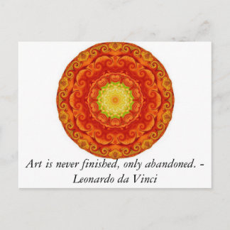 citaat Leonardo da Vinci Briefkaart