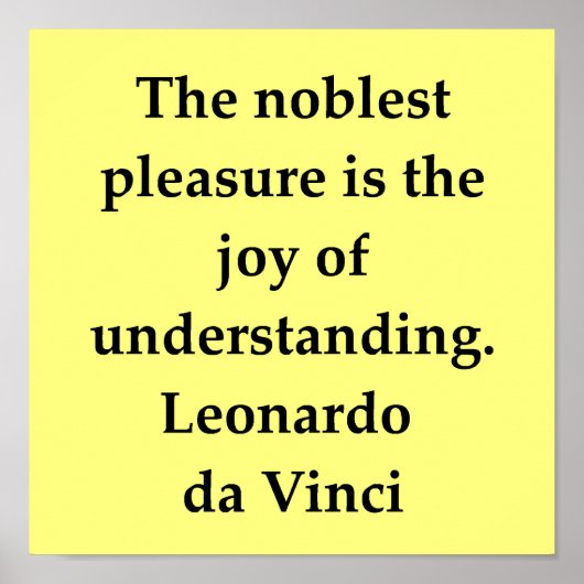 citaat leonardo da vinci poster (Voorkant)
