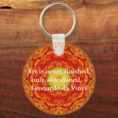 citaat Leonardo da Vinci Sleutelhanger (Voorkant)