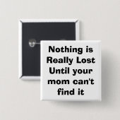 citaat, mam, ouderschap vierkante button 5,1 cm (Voorkant /achterkant)