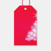 Citaat met rode kerstlampjes cadeaulabel (Achterkant)