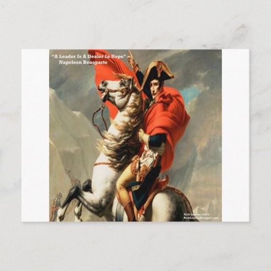 Citaat Napoleon & "Leader" Briefkaart (Voorkant)