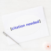 Citaat nodig Stickerbomb Ovale Sticker (Envelop)