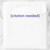 Citaat nodig Stickerbomb Ovale Sticker (Tas)