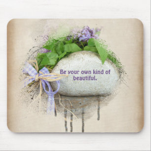citaat op roenen met lilacs muismat