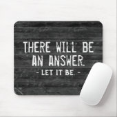 Citaat op zwarte hout Muismat (Met muis)