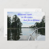 Citaat over de tijd die aan het water wordt bestee briefkaart (Voorkant / Achterkant)