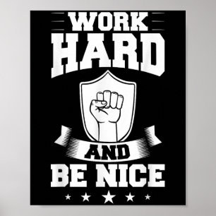 Citaat over hard werken Insluiting Motiverende spr Poster