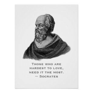 Citaat over Liefdesfilosoof Socrates Perfect Poster