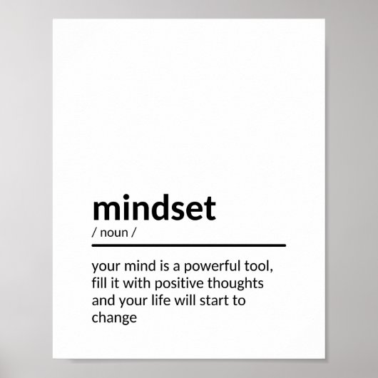 Citaat over Mindset Poster (Voorkant)