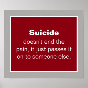 Citaat over preventie van zelfmoord poster