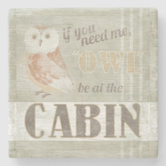 Citaat | Owl in de cabine Stenen Onderzetter (Voorkant)