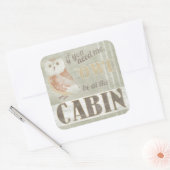 Citaat | Owl in de cabine Vierkante Sticker (Envelop)