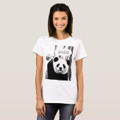 Citaat Panda Beer Aangepaste tekst Oude Vrouwen T-shirt (Voorkant volledig)