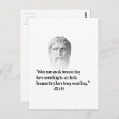 Citaat per Plato Briefkaart (Voorkant / Achterkant)