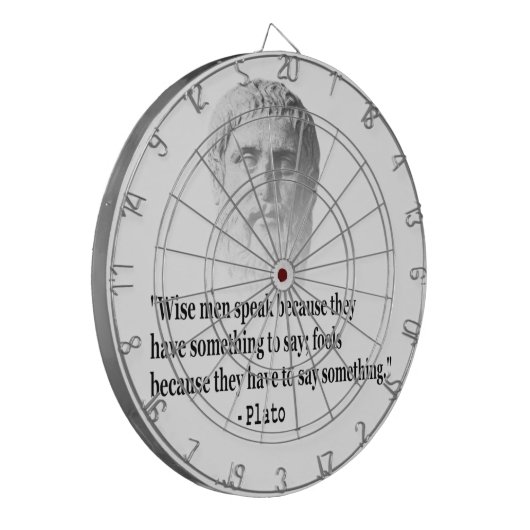 Citaat per Plato Dartbord (Voorkant Links)