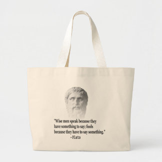 Citaat per Plato Grote Tote Bag