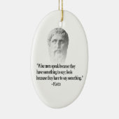 Citaat per Plato Keramisch Ornament (Rechts)