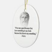 Citaat per Plato Keramisch Ornament (Links)