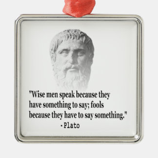 Citaat per Plato Metalen Ornament
