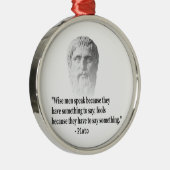 Citaat per Plato Metalen Ornament (Rechts)